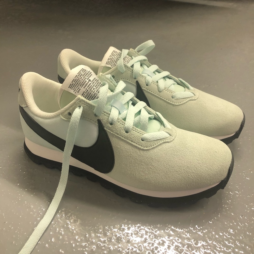 Blue/Green Nike Swoosh sneakers
